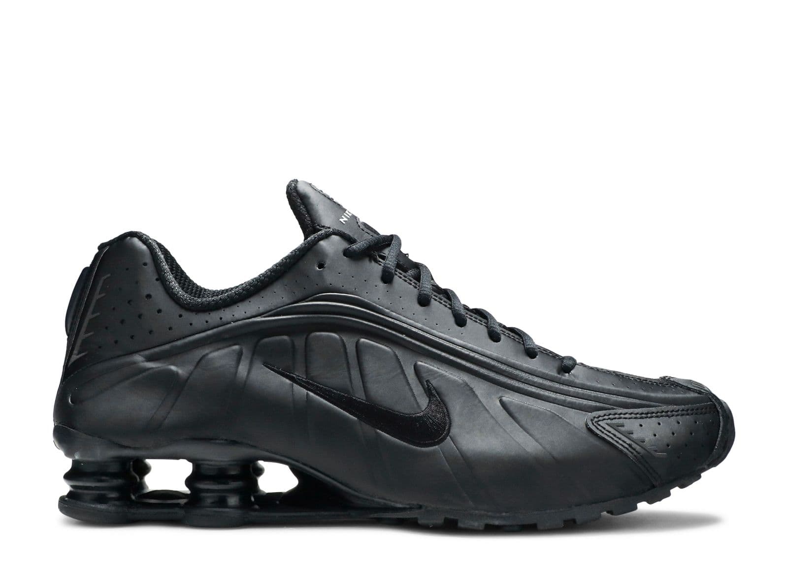 Shox R4 'Triple Black Embroidered Swoosh'