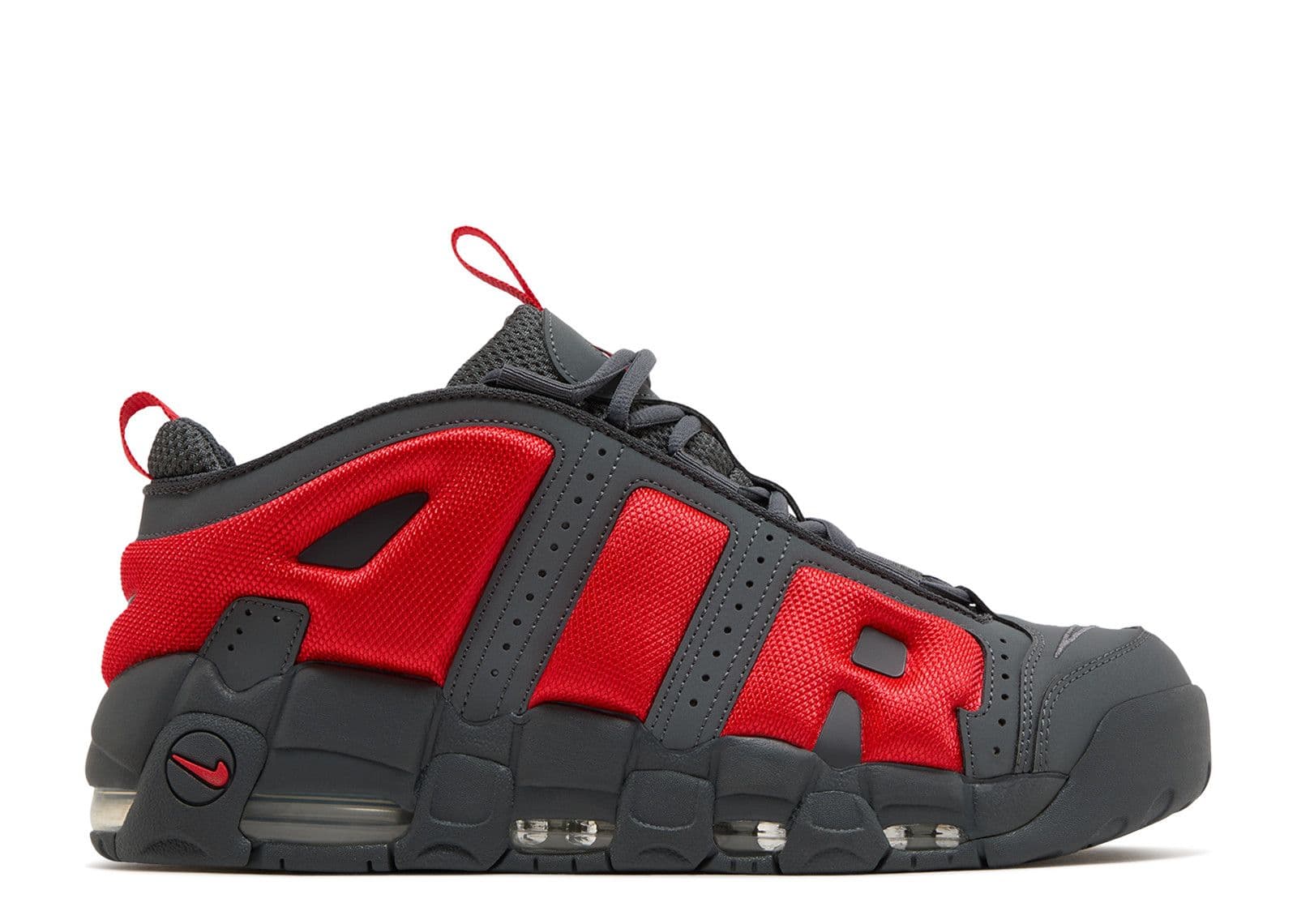 Air More Uptempo Low 'Dark Grey Light Crimson'