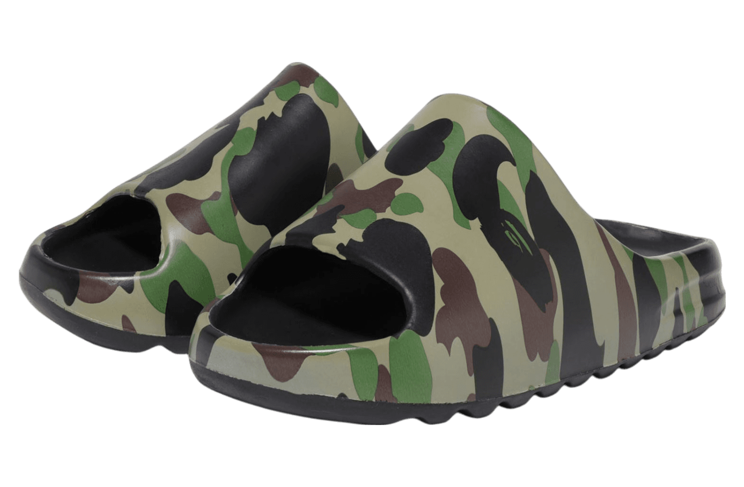 Bape 1st Camo Slide Sandals Green