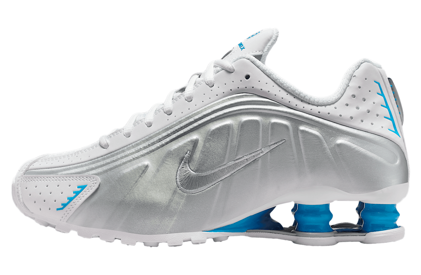 Shox R4 'White Metallic Silver Blue Hero'