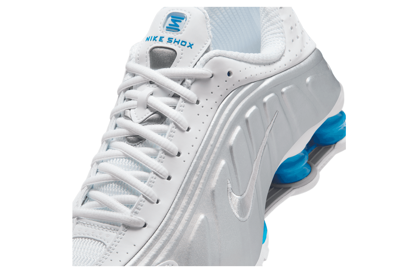 Shox R4 'White Metallic Silver Blue Hero'