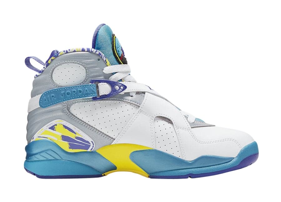Wmns Jordan 8 Retro 'White Aqua'