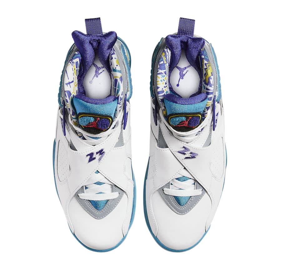 Wmns Jordan 8 Retro 'White Aqua'
