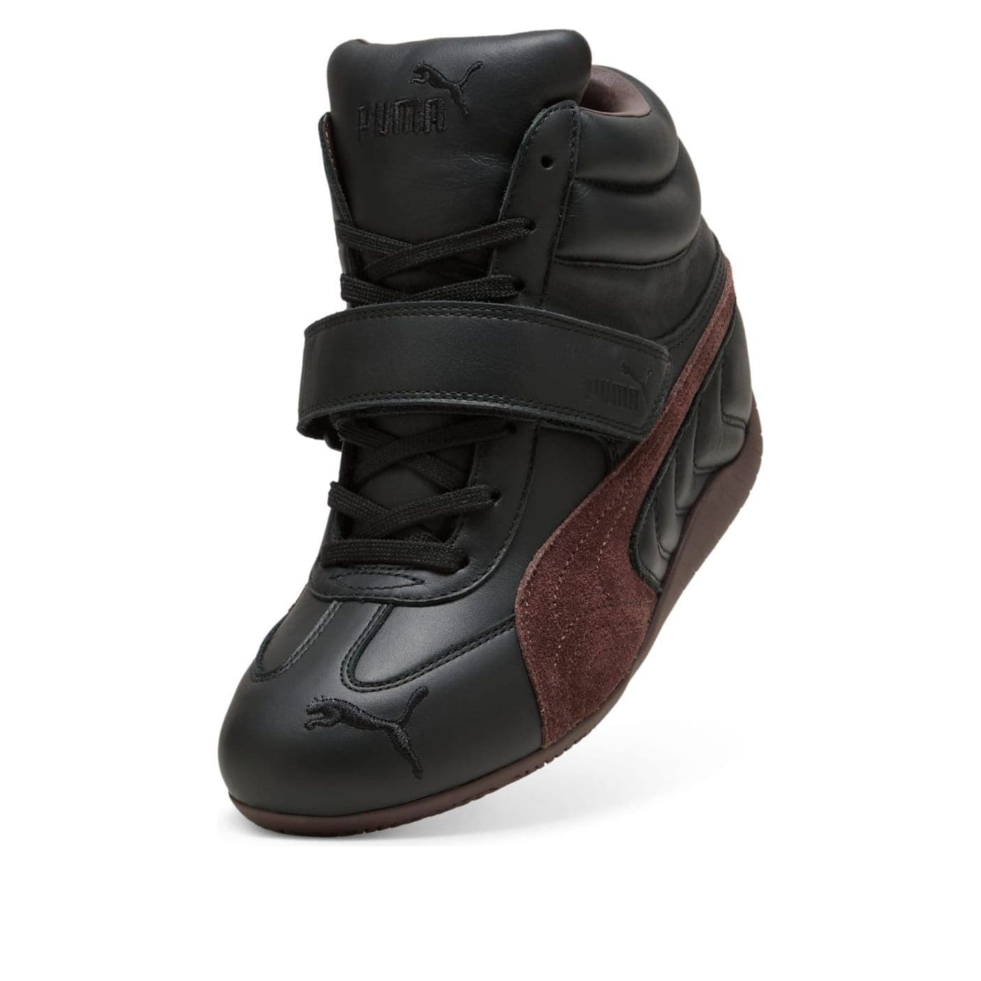 (WMNS) PUMA Speedcat Wedge 'Black Brown' 408120-02