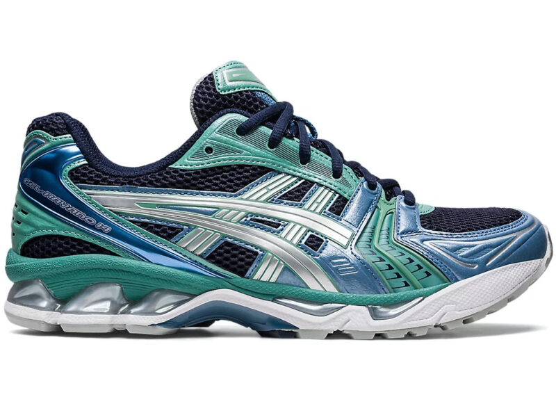 ASICS Gel-Kayano 14 Midnight Blue Pure Silver Aqua Men's Running Shoes