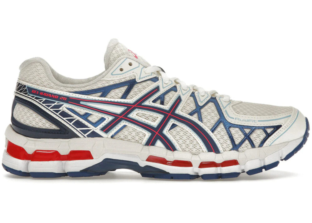 ASICS Gel-Kayano 20 Cream Blue Red Men's - 1203A388-101 - US - Image 2