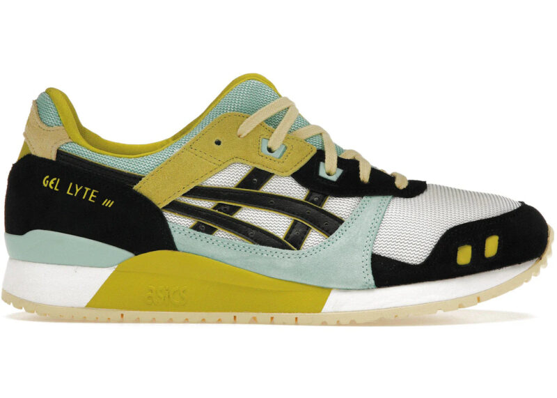 ASICS Gel-Lyte III OG White Black Moss Green Blue - Image 2