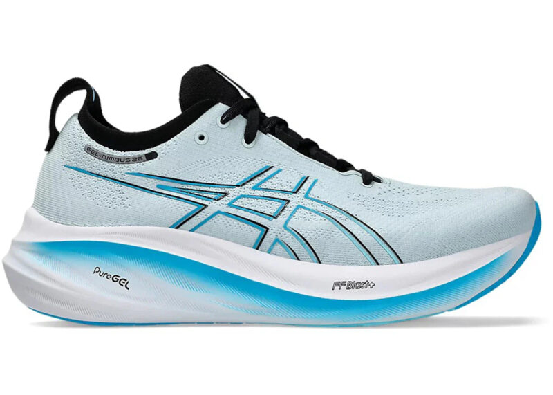 ASICS Gel-Nimbus 26 Cool Grey Bright Cyan - Image 3