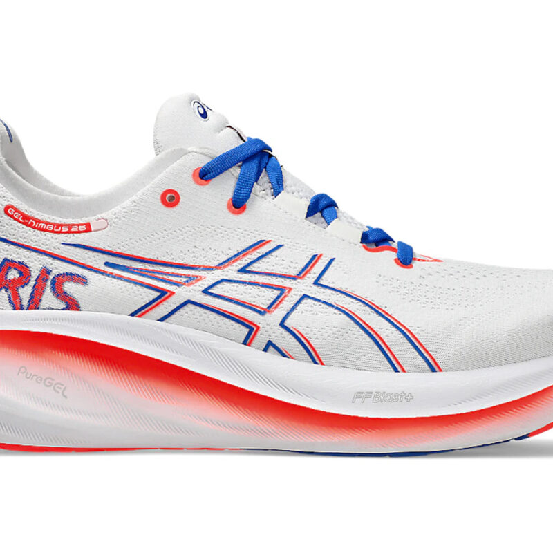ASICS Gel-Nimbus 26 White Sunrise Red
