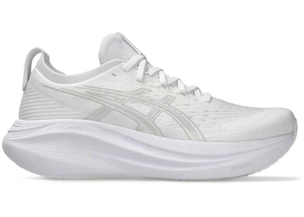 ASICS Gel-Nimbus 27 White Glacier Grey - Image 3