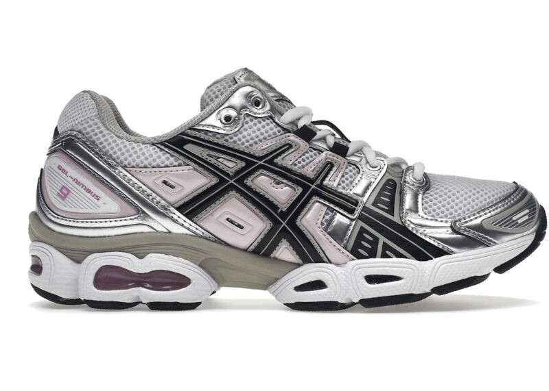 ASICS Gel-Nimbus 9 White Black Light Pink (Women's)