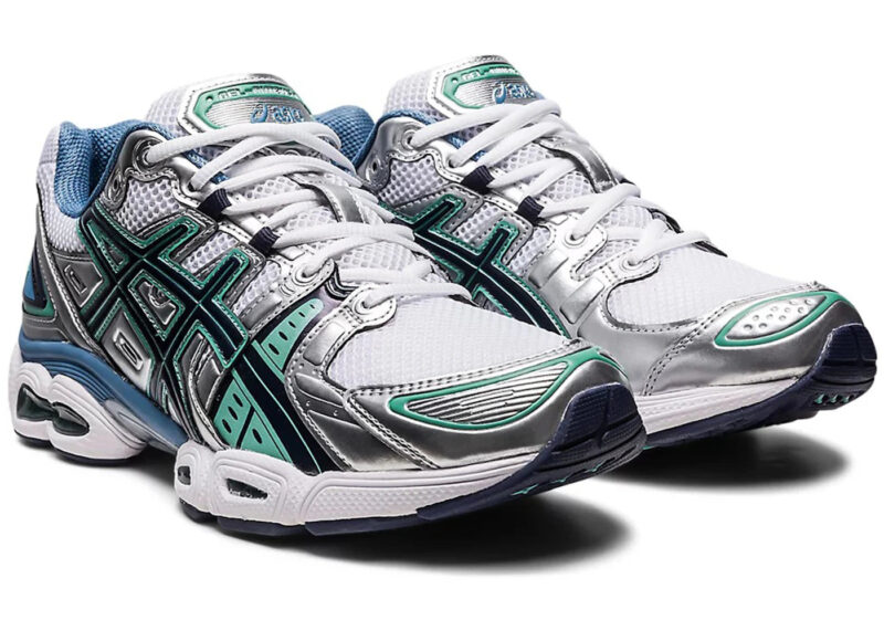 ASICS Gel-Nimbus 9 White Mint Steel Blue Men's - 1201A424-104 - US - Image 2