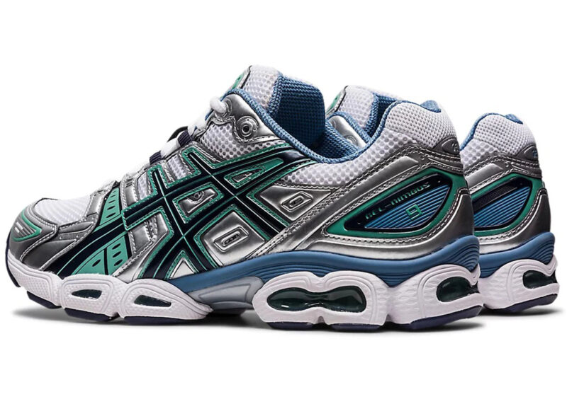 ASICS Gel-Nimbus 9 White Mint Steel Blue Men's - 1201A424-104 - US - Image 3