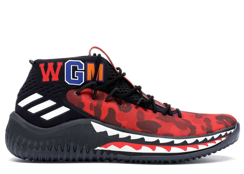 adidas Dame 4 A Bathing Ape Red