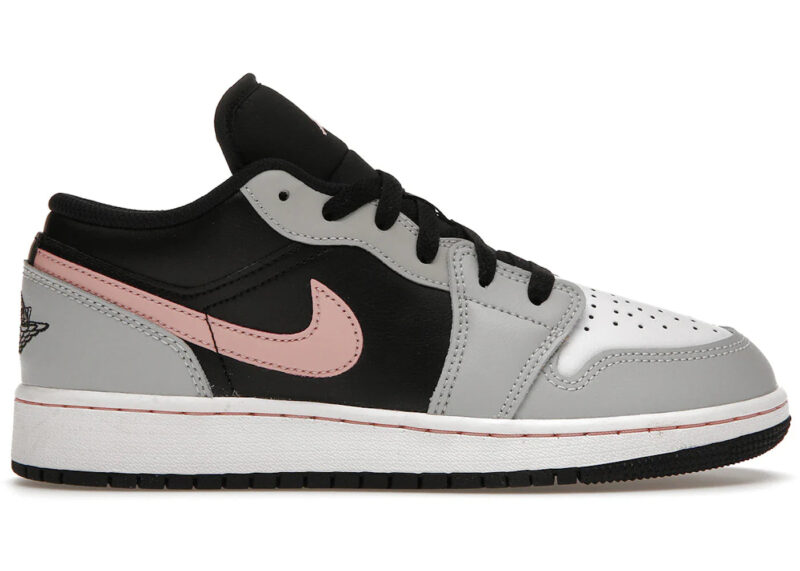 Jordan 1 Low Black Grey Pink Men's - 553558-062 - US - Image 2