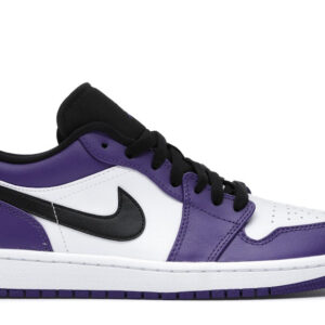 Jordan 1 Low Court Purple White Men's - 553558-500 - US - Image 2