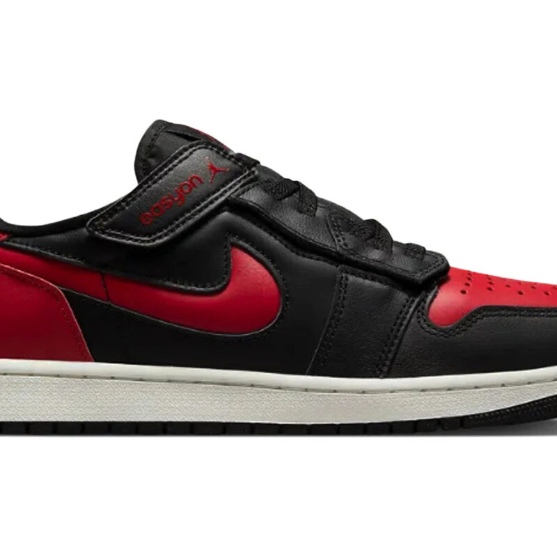 Jordan 1 Low FlyEase Black Summit White Varsity Red