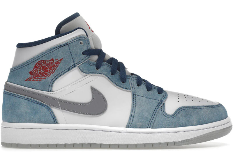 Jordan 1 Mid French Blue Fire Red Men's - DN3706-401 - US - Image 2