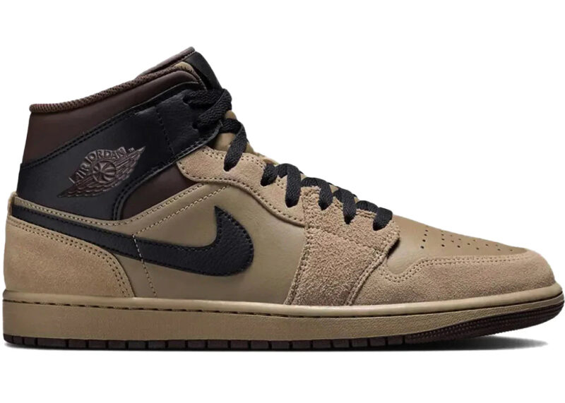 Jordan 1 Mid Khaki Baroque Brown Men's - HV6422-200