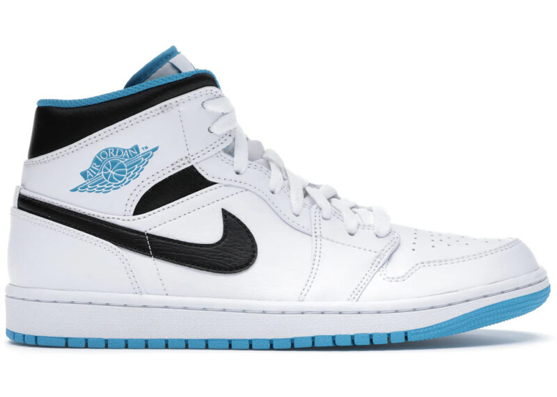 Jordan 1 Mid Laser Blue Men's - 554724-141 - US - Image 2