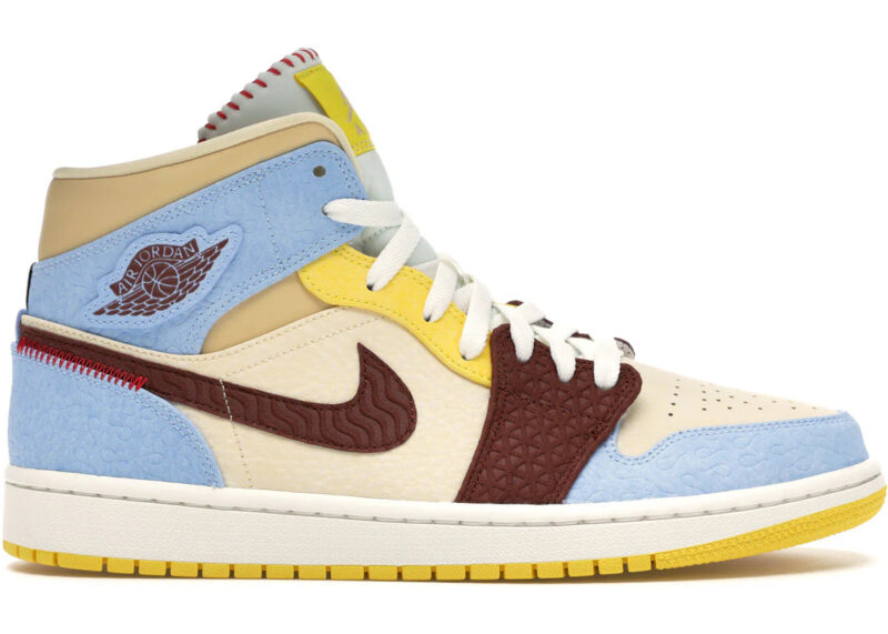 Jordan 1 Mid SE Fearless Maison Chateau Rouge Men's - CU2803-200 - US - Image 2