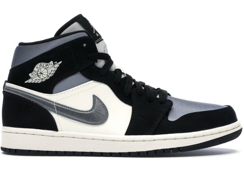 Jordan 1 Mid Satin Grey Toe Men's - 852542-011 - US - Image 2