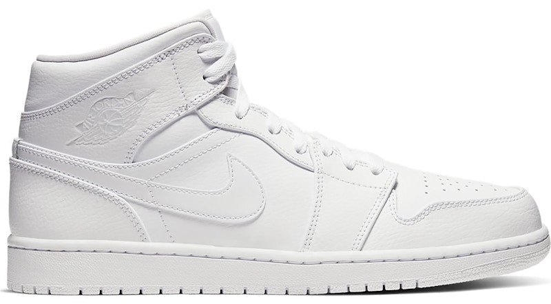Jordan 1 Mid Triple White (2020)