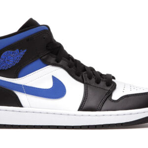 Jordan 1 Mid White Black Racer Blue Men's - 554724-140 - Image 2