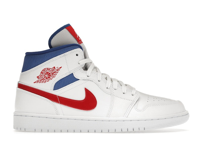 Jordan 1 Mid White Red Royal (Women's) - BQ6472-164