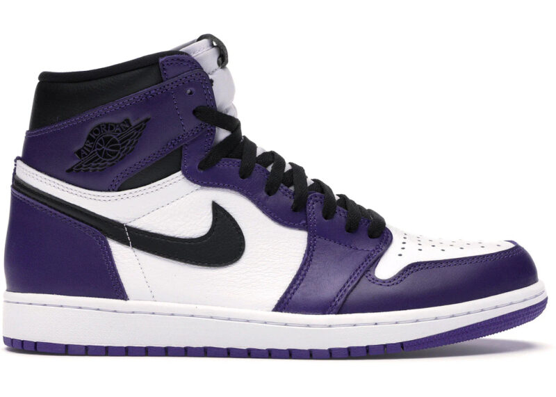 Air Jordan 1 Retro High Court Purple White Men's - 555088-500 - US - Image 2