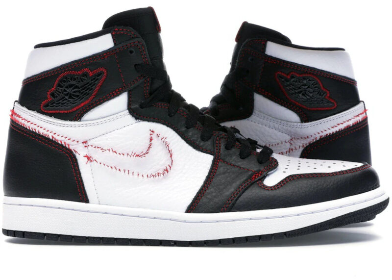 Jordan 1 Retro High Defiant White Black Gym Red Men's - CD6579-071 - Image 2