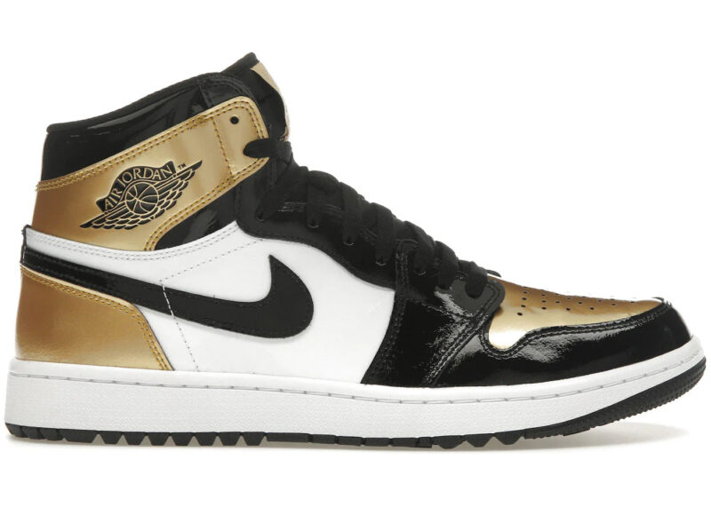 Jordan 1 Retro High Golf Patent Gold Toe - Image 2