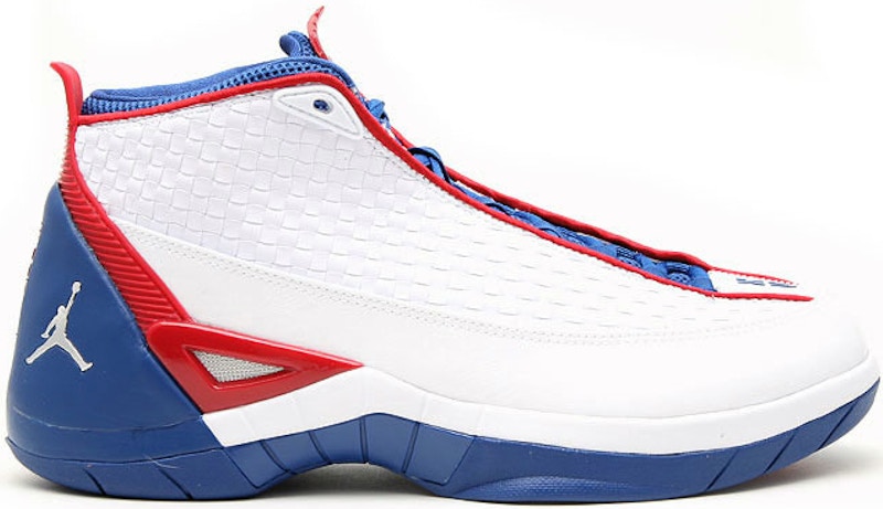 Jordan 15 SE White Blue Ribbon Red