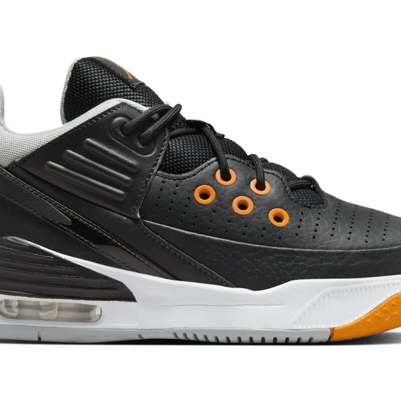 Jordan Max Aura 5 Black Wolf Grey White Magma Orange