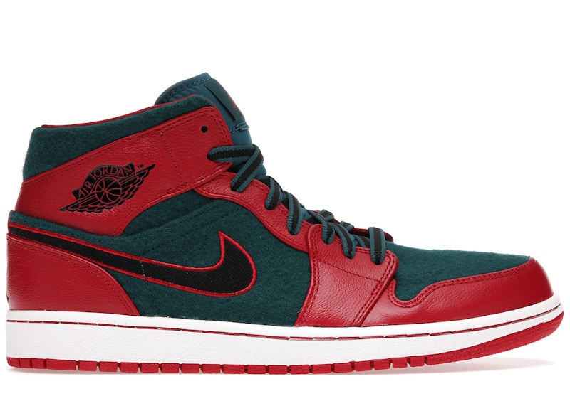 Jordan 1 Mid Gym Red Black Dark Sea