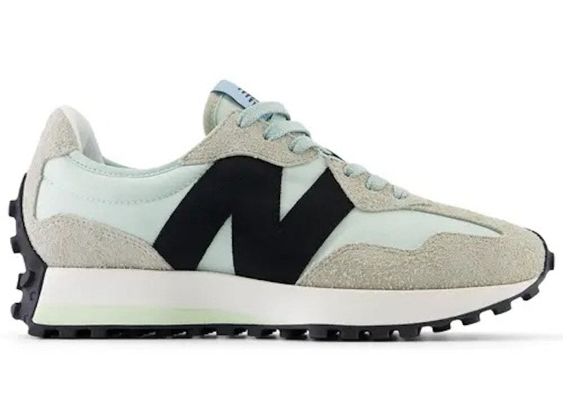 New Balance 327 White Black Grey Light Blue (Women's)