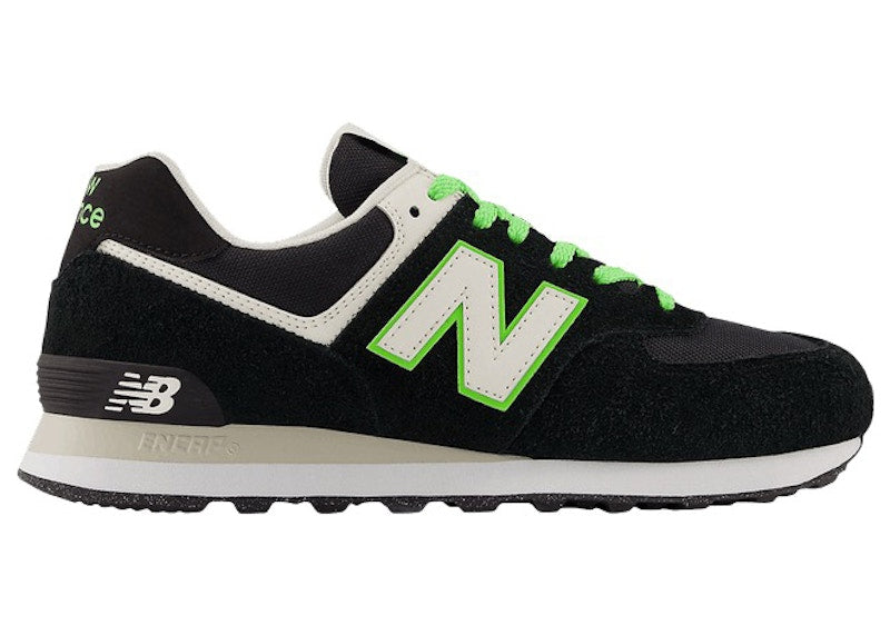 New Balance 574 Black White Green