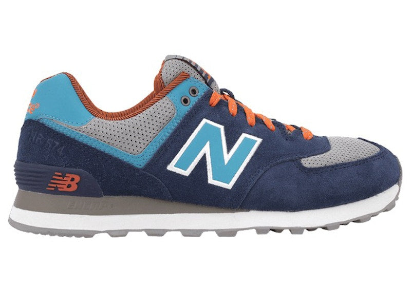New Balance 574 Out East Cadet Blue Orange Tan