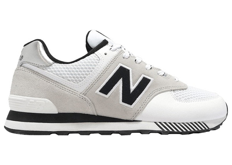 New Balance 574 White Black Grey