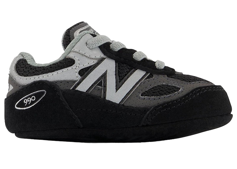 New Balance 990v6 Black Silver Bungee (Crib)