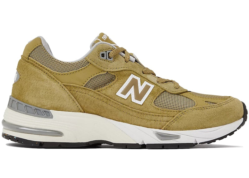 New Balance 991 MiUK Green Moss Cloud Cream (Women's)