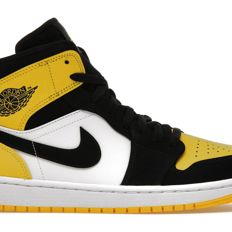 Jordan 1 Mid Yellow Toe Black Men's - 852542-071 - US