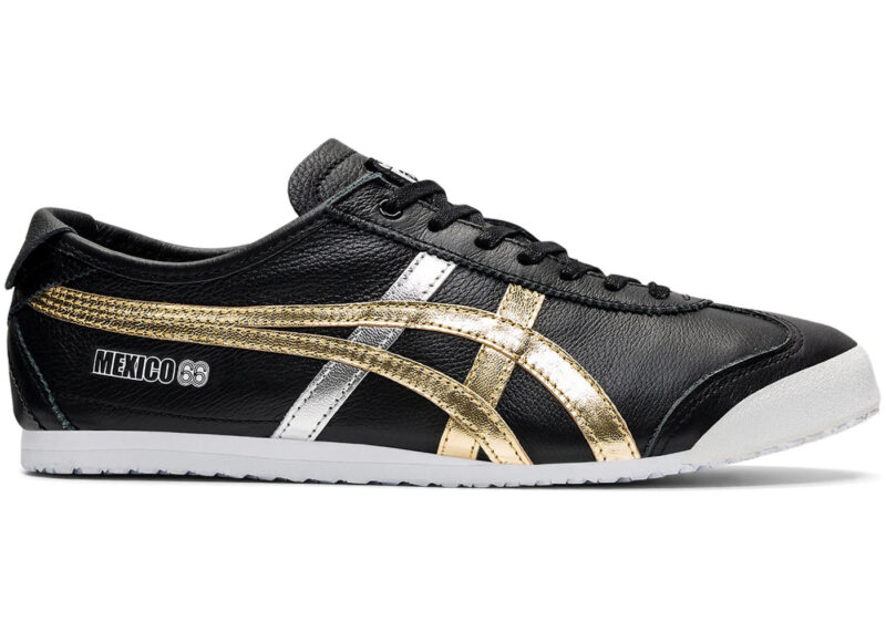Onitsuka Tiger Mexico 66 Black Gold Silver Men's - D5V2L-9094 - US