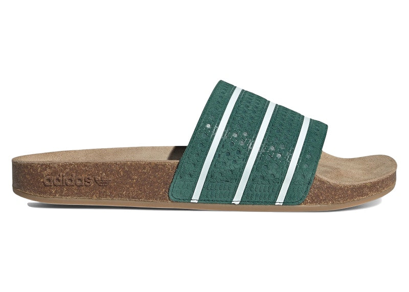 adidas Adilette Slides Collegiate Green Core White Gum