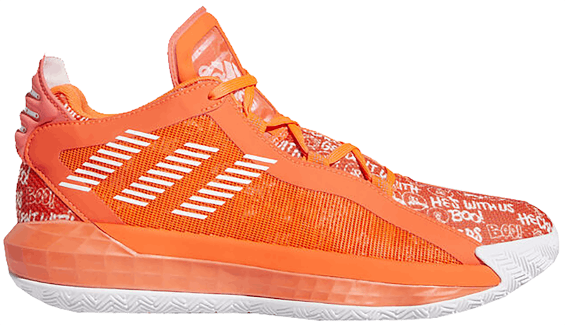adidas Dame 6 Solar Red White