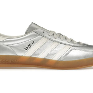 adidas Gazelle Indoor Silver Metallic Core White Men's - JR1206 - US - Image 2