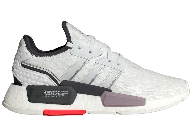 adidas NMD G1 Crystal White Grey Solar Red