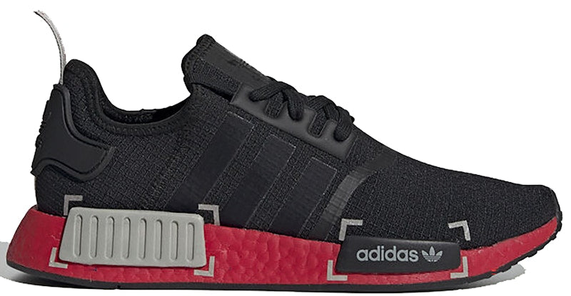adidas NMD R1 Black Grey Scarlet