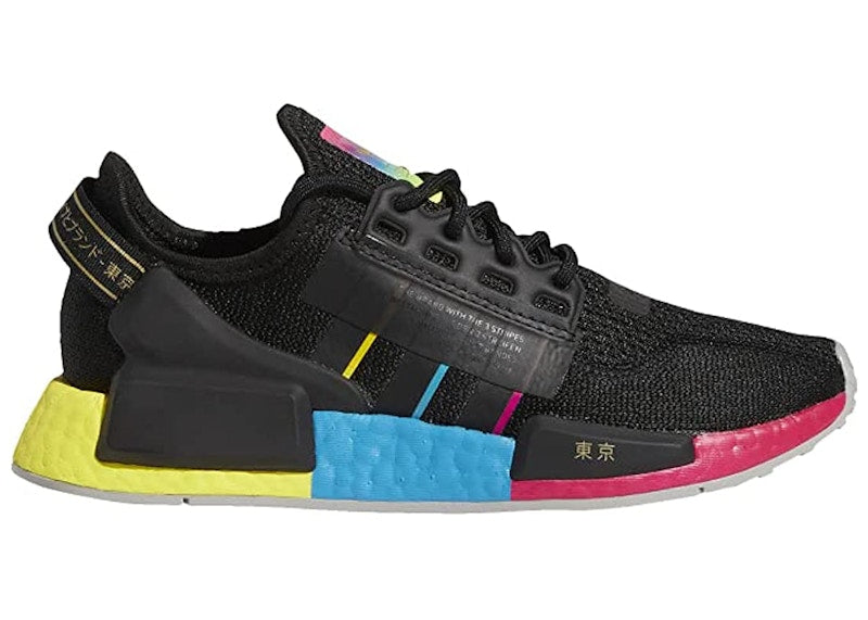 adidas NMD R1 V2 Black Pink Yellow (Youth)