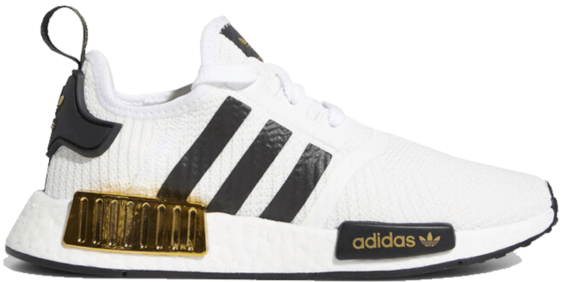 adidas NMD R1 White Black Gold Metallic (Youth)